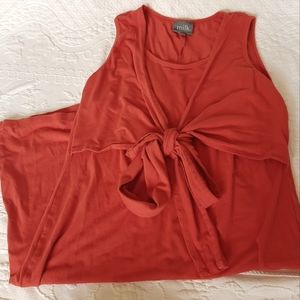 Milk maternity nursing dress burnt orange, medium